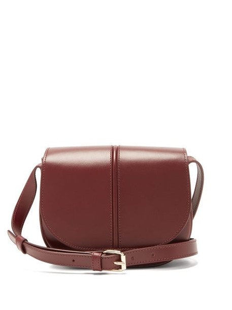 A.P.C. A.p.c. - Betty Smooth Leather Cross-body Bag - Womens - Burgundy