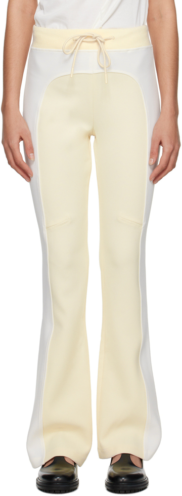 TheOpen Product Off-White Paneled Lounge Pants in ivory