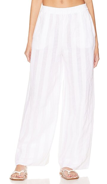 solid & striped delaney pant in white