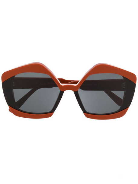 Marni Eyewear oversized sunglasses in orange