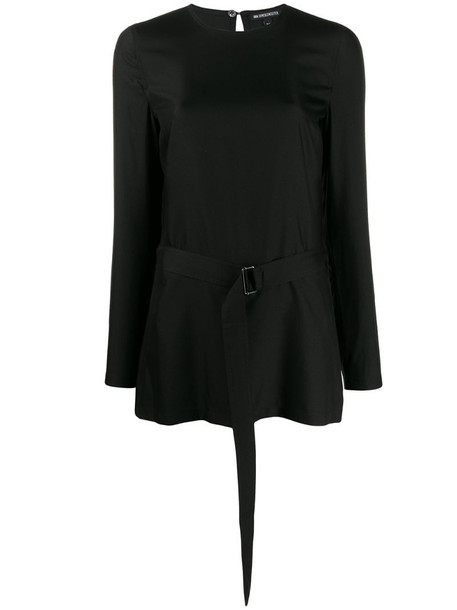 Ann Demeulemeester belted top in black
