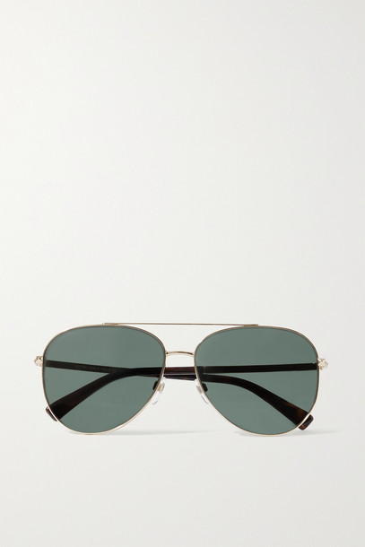 VALENTINO - Valentino Garavani Aviator-style Gold-tone Sunglasses - one size