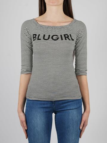 Blugirl Cotton T-shirt in nero / bianco