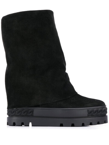 Casadei wide ankle boots in black