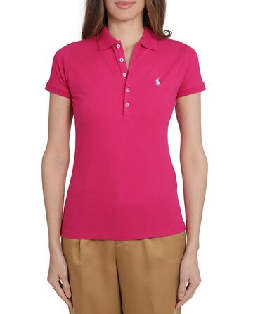 Ralph Lauren Fuchsia Julie Polo Shirt in pink