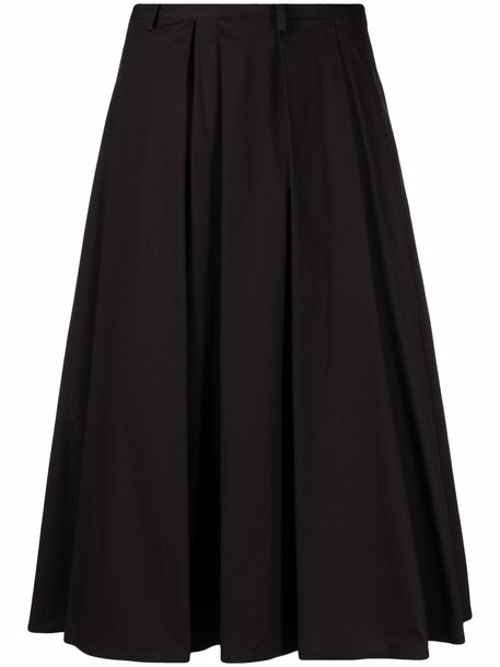 Seventy pleated midi skirt - Black