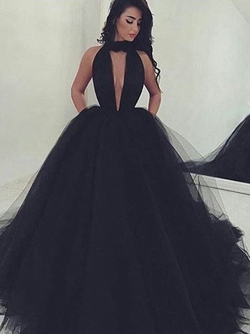 dress,ball gown dress,black dress,prom dress,long evening dress