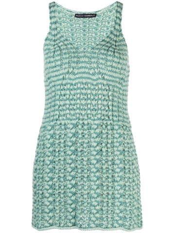 marco rambaldi sleeveless knitted mini dress - green