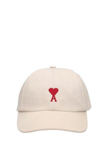 ami paris red adc embroidery cap