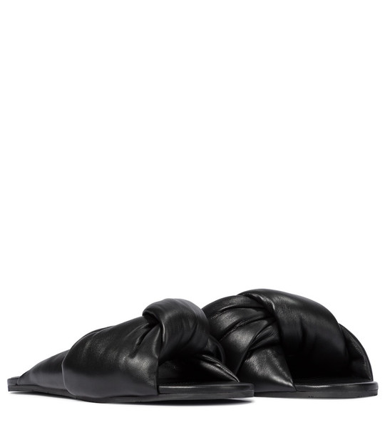 Balenciaga Drapy leather sandals in black