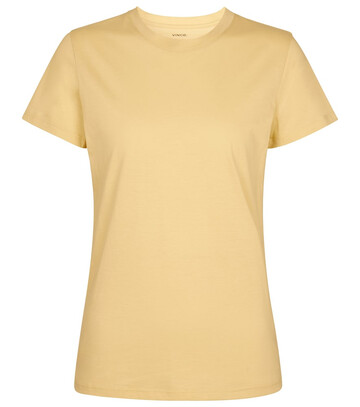 Vince Pima cotton jersey T-shirt in yellow