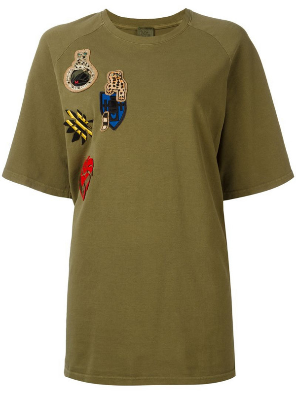 Mr & Mrs Italy oversized multipatch T-shirt in green