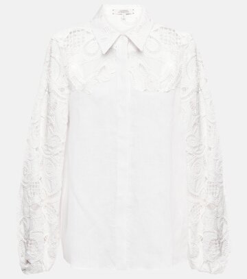 Dorothee Schumacher Generous Gaze lace cotton blouse in white