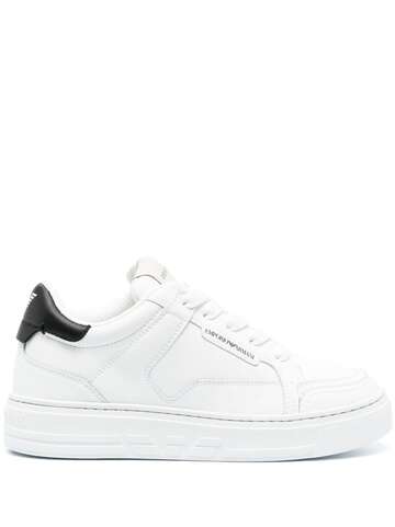 emporio armani logo-print low-top sneakers - white