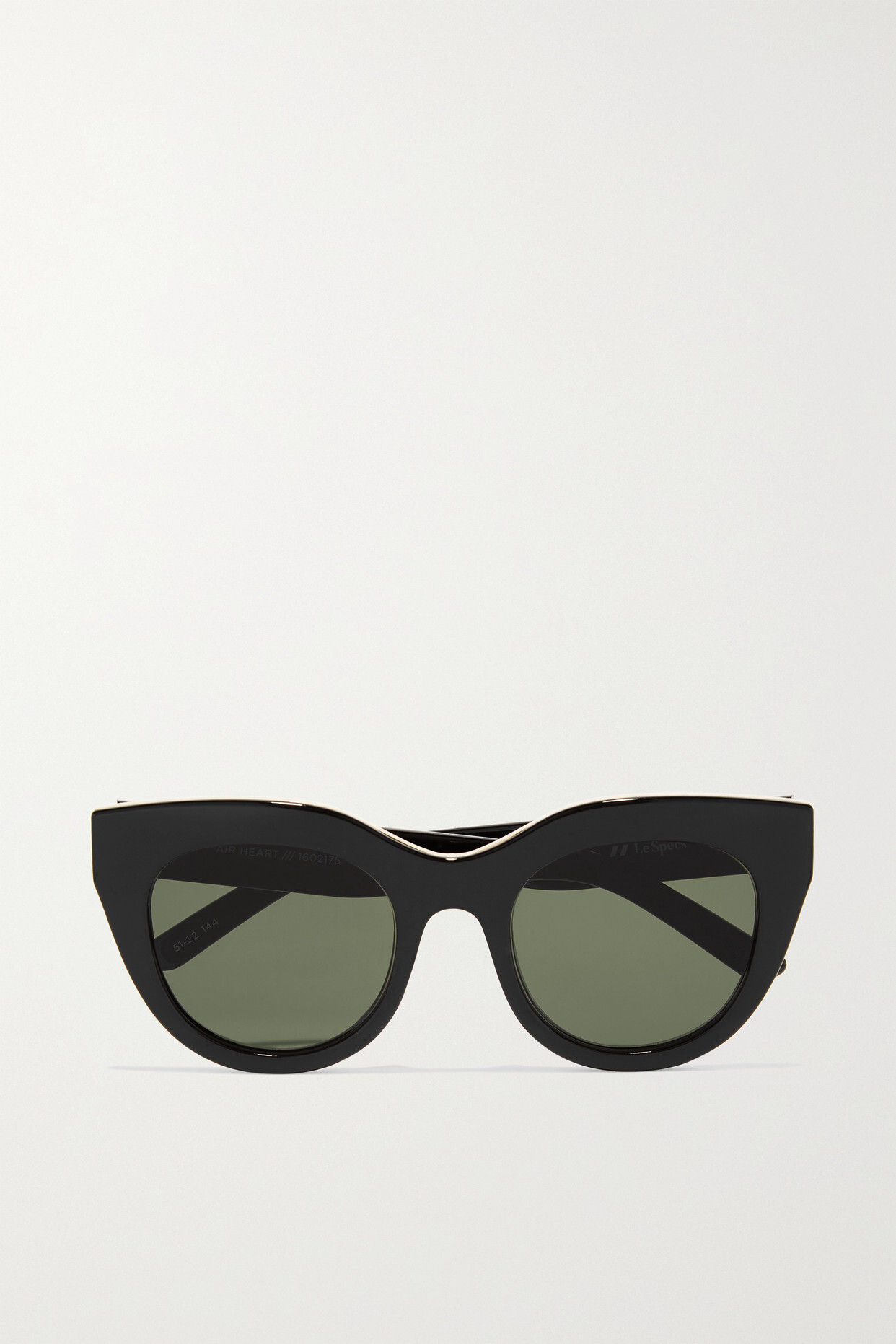 Le Specs - Air Heart Cat-eye Acetate And Gold-tone Sunglasses - Black