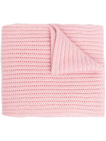 Pringle of Scotland Scottish cashmere ribbed scarf in pink