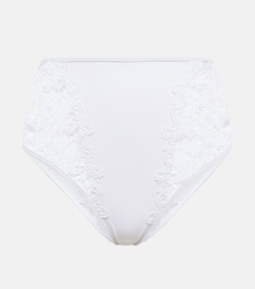 giambattista valli floral lace bikini bottoms in white