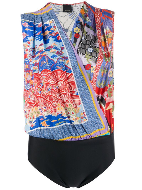 Pinko all-over print body in blue