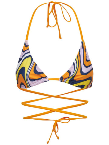 ADAM SELMAN SPORT Wraparound Triangle Bikini Top in orange