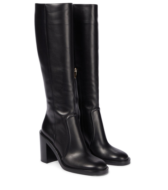 Gianvito Rossi Conner 85 leather knee-high boots in black