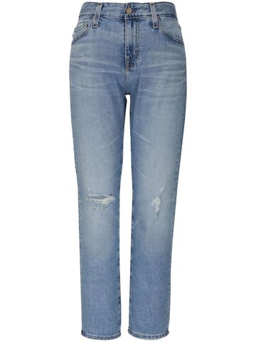 ag jeans mid-rise straight-leg jeans - blue