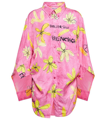 Balenciaga Printed oversized shirt