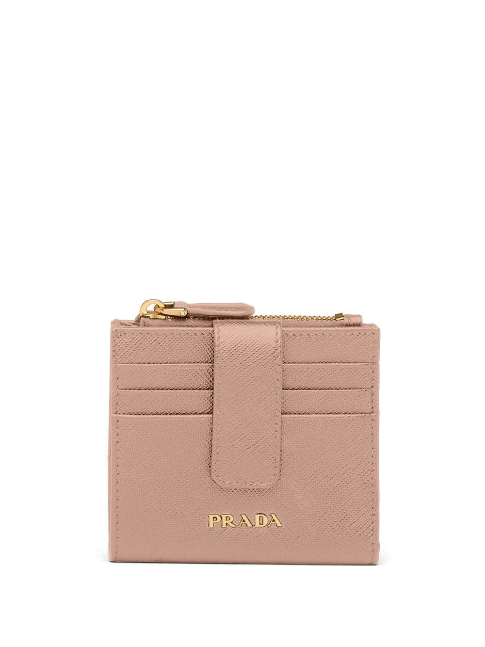Prada logo lettering compact wallet - Pink