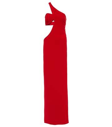 mônot cutout gown in red