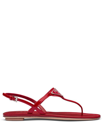 Prada thong strap sandals in red
