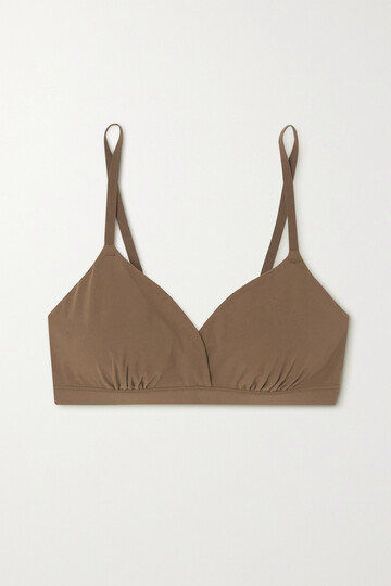 Skims - Fits Everybody Wrap-effect Triangle Bralette - Oxide in brown