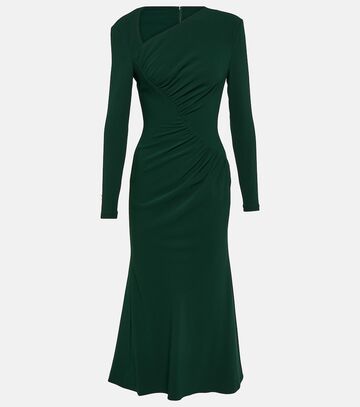 roland mouret cady midi dress in green