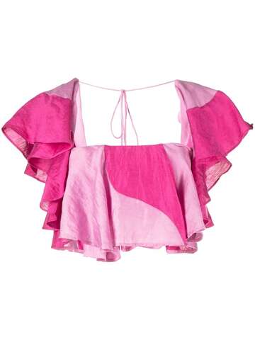 acler nelson crop top - pink