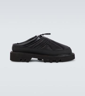 sacai padded slippers in black