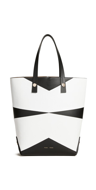 Proenza Schouler Pieced North South Tobo Tote in black / white