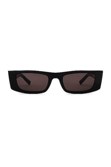 saint laurent ultra narrow sunglasses in black