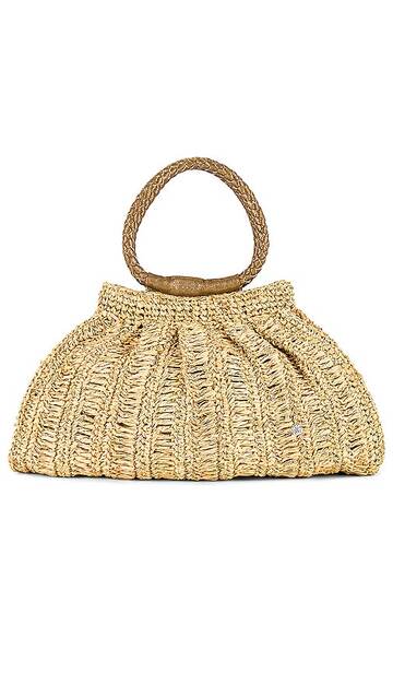 florabella Surat Top Handle Bag in Tan in natural / gold