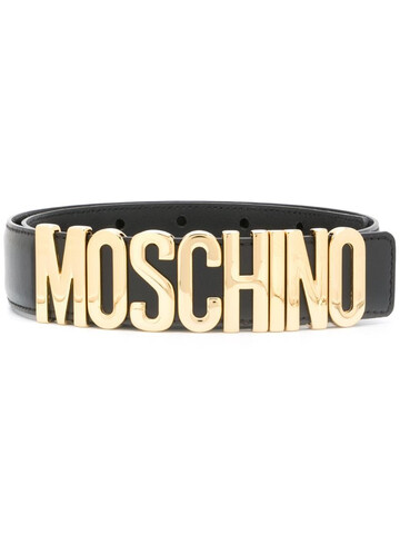 Moschino logo belt in black