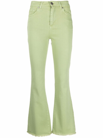 federica tosi mid-rise flared jeans - green