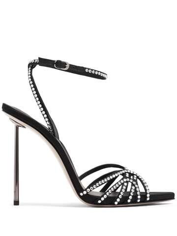 le silla bella duchess crystal-embellished sandals - black