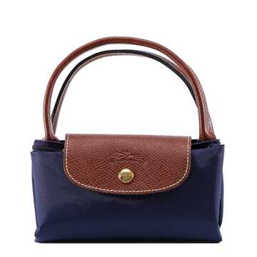Longchamp Le Pliage Small Top Handle Bag in navy