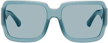 dries van noten blue linda farrow edition oversized sunglasses