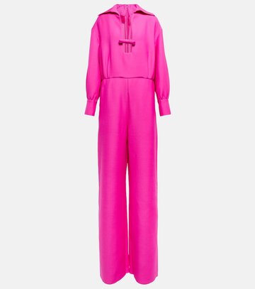 valentino crêpe couture jumpsuit in pink