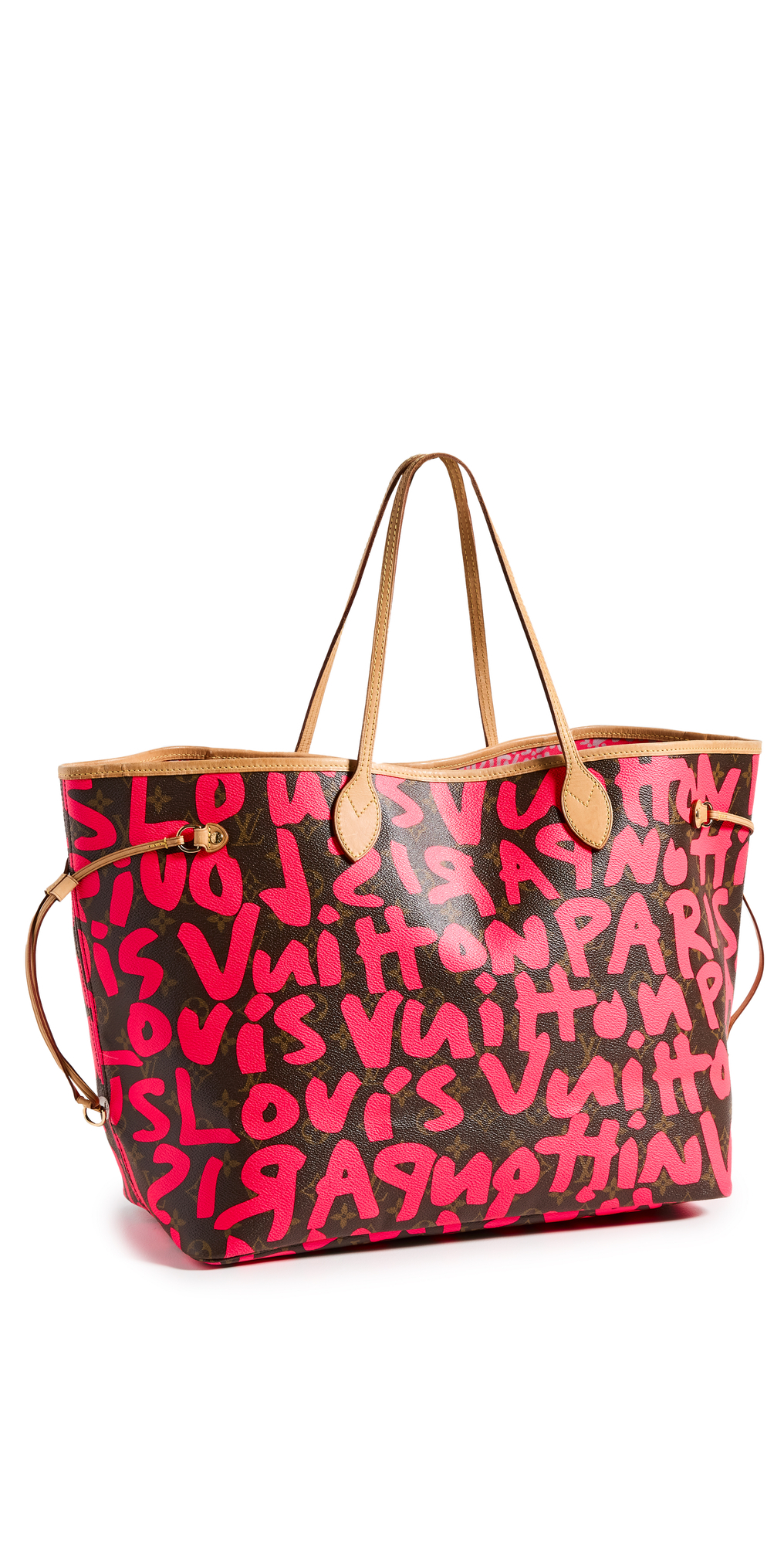 What Goes Around Comes Around Louis Vuitton Pink Sprouse Ab Neverfull Gm Bag