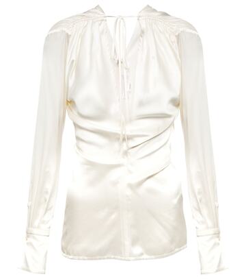 Victoria Beckham Silk satin blouse in white