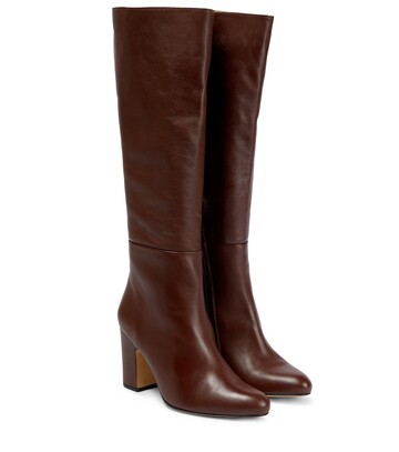 Souliers Martinez Yucatan leather knee-high boots in brown