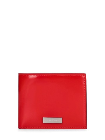ferragamo new revival smooth leather wallet in red