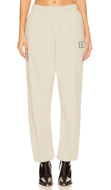 rotate sunday enzyme wash sweatpants in beige in gray