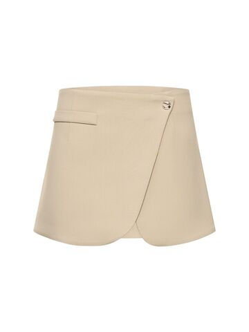 coperni tailored viscose blend mini skirt in beige