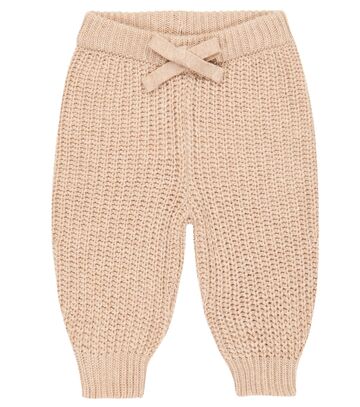 The New Society Baby Easy Rib wool-blend pants in beige