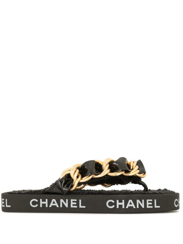 Chanel Pre-Owned 1993 chain strap sandals in black